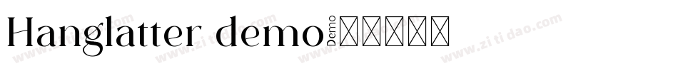 Hanglatter demo字体转换